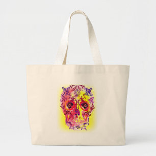 ZUCKERschädel-PSYCHEDELISCHER DRUCK Jumbo Stoffbeutel