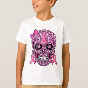 Zuckerschädel Rosa Ribbon Brustkrebs Bewusstsein G T-Shirt