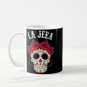 Zuckerschädel-Rosen-Mexikanischer Tag der Toten He Kaffeetasse
