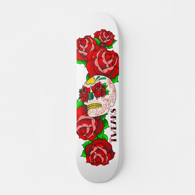 Zuckerschädel Skateboard (Vorne)