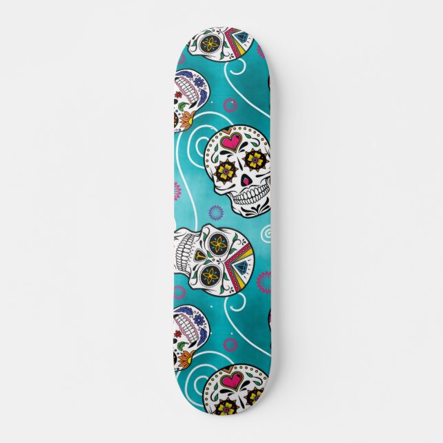 Zuckerschädel Skateboard (Vorne)
