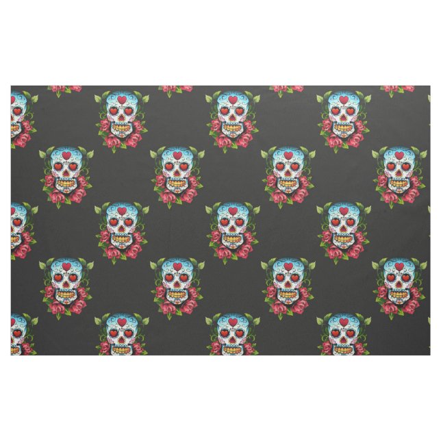 Zuckerschädel Stoff (Yard (91,4 cm))