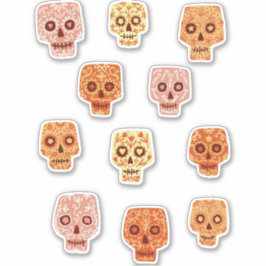 Zuckerschädel-Tag der Toten Aufkleber