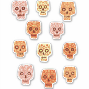 Zuckerschädel-Tag der Toten Aufkleber