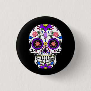 Zuckerschädel - Tag der Toten - Dia de los Muertos Button