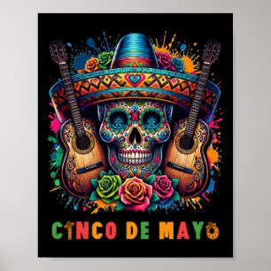 Zuckerschädel-Tag der Toten Dia de Los Muertos Cin Poster