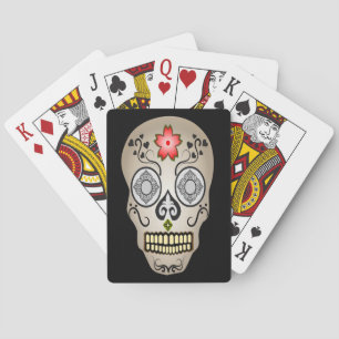 Zuckerschädel Tag der Toten Halloween-Karten Spielkarten
