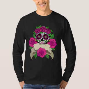 Zuckerschädel Tag des Todes Dia de Los Muertos Hal T-Shirt