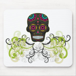 Zuckerschädel-Tätowierungs-Mausunterlage Mousepad