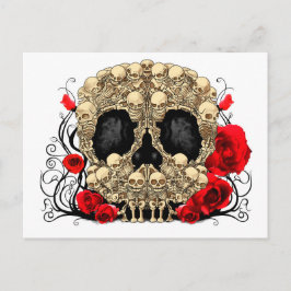 Zuckerschädel - Tattoo-Design Postkarte