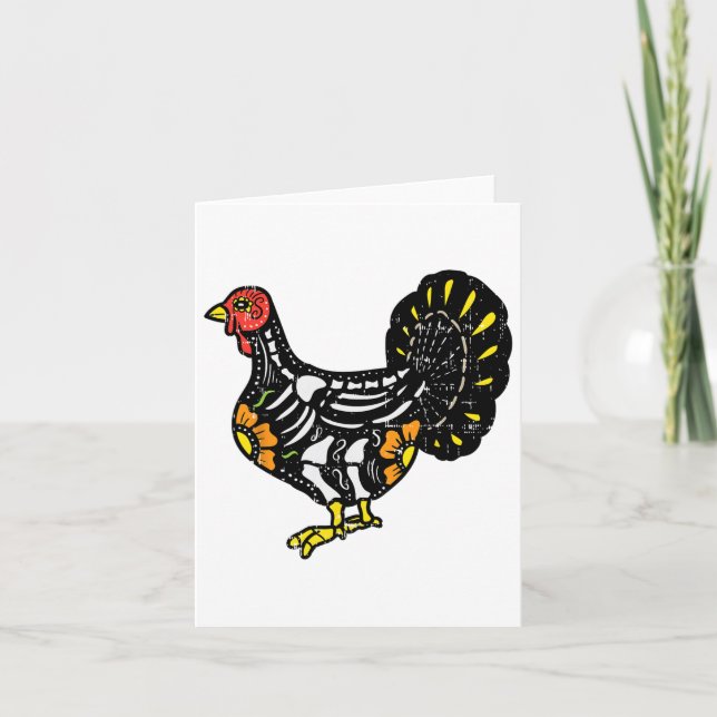 Zuckerschädel Türkei Mexikanischer Erntedank Tag d Karte (Vorderseite)