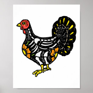 Zuckerschädel Türkei Mexikanischer Erntedank Tag d Poster