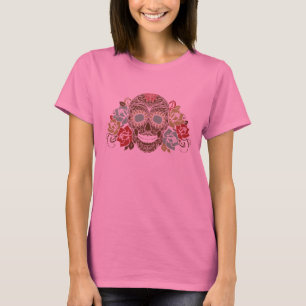 Zuckerschädel u. Rosen-T - Shirt