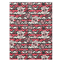 Zuckerschädel und -muster für Blume