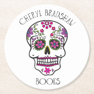 Zuckerschädel-Untersetzer Runder Pappuntersetzer