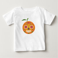 Zuckerschädel-weißer Kleinkind-T - Shirt