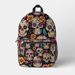 Zuckerschädelblüten Bedruckter Rucksack