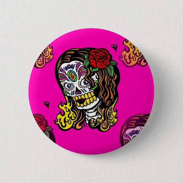 Zuckerschlucksmädchen Button (Vorderseite)
