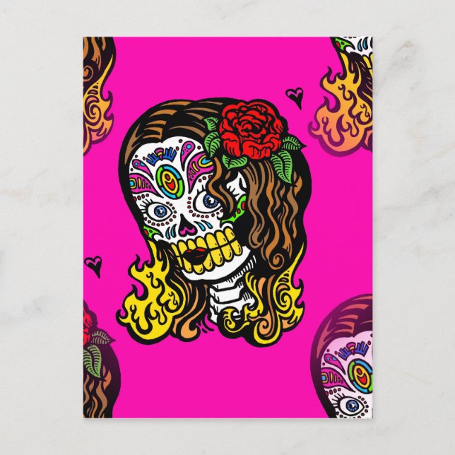 Zuckerschlucksmädchen Postkarte (Vorderseite)