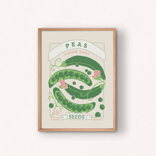 Zuckerschoten-Samenpackung Poster