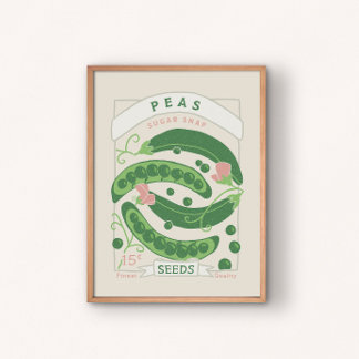 Zuckerschoten-Samenpackung Poster