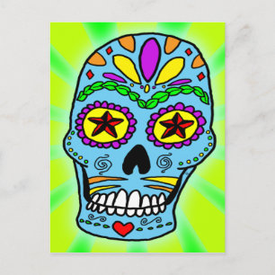 Zuckerskull-Postkarte Postkarte