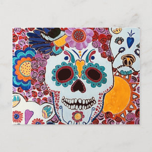 Zuckerskull-Postkarte Postkarte