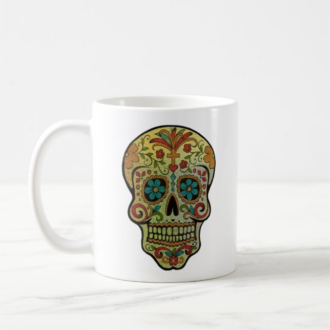 Zuckerskulptur, Tag der Toten Kaffeetasse (Links)