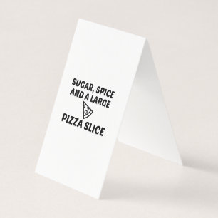 ZUCKERSPICK UND EINE GROSSE PIZZA-SLICE VISITENKARTEN