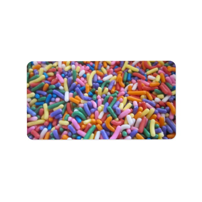 Zuckersprinklen Adressaufkleber (Vorne)