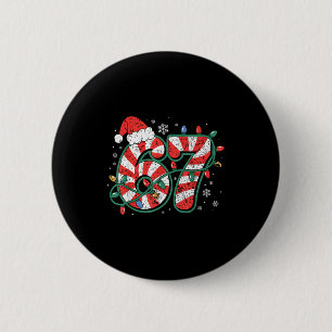Zuckerstange 67 Lustiges Weihnachten 67 Sechs Sieb Button