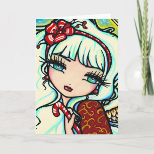 Zuckerstange-Engels-nahe hohe Weihnachtskarte Feiertagskarte