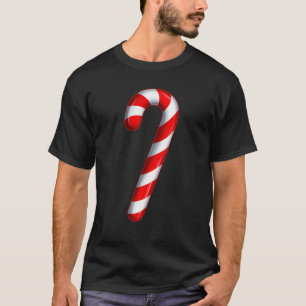Zuckerstange Fröhlich und hellrot und weiße Süßigk T-Shirt