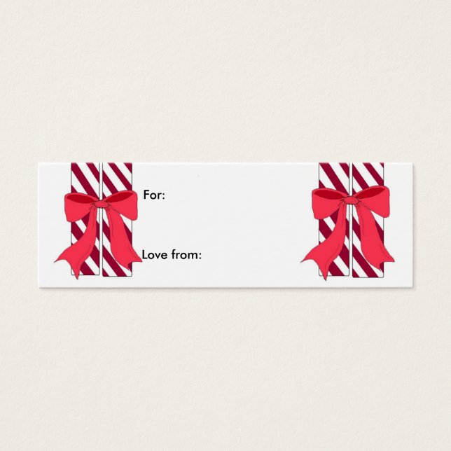 Zuckerstange - Geschenkanhänger (Vorderseite)