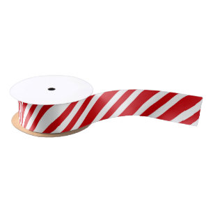 Zuckerstange-gestreiftes Weihnachtsgeschenk-Paket Satinband