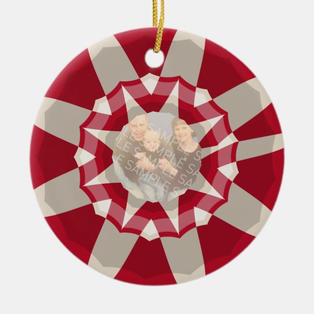 Zuckerstange-Kranz Keramikornament (Vorne)