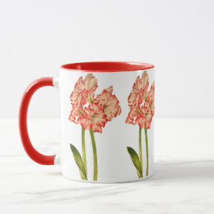 Zuckerstange-Lilien auf einer kombinierten Tasse
