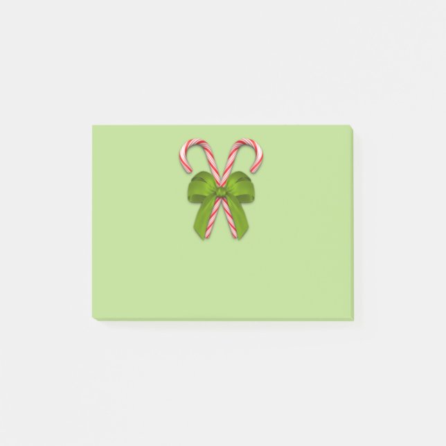 Zuckerstange-olivgrüner Bogen Post-it Klebezettel (Vorderseite)