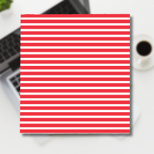 Zuckerstange Rot und Weiß Einfach Horizontal Gestr Notizblock