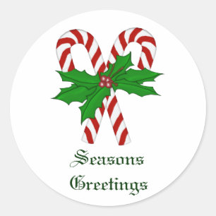 Zuckerstange-Sammlungs-Aufkleber Runder Aufkleber