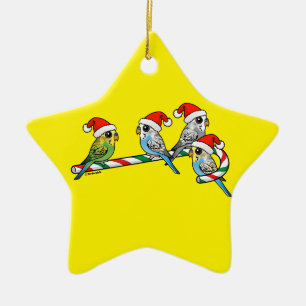 Zuckerstange Sankt Budgies Keramik Ornament