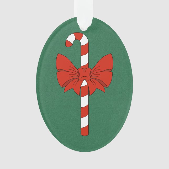 Zuckerstange und Schleife Ornament (Vorderseite)