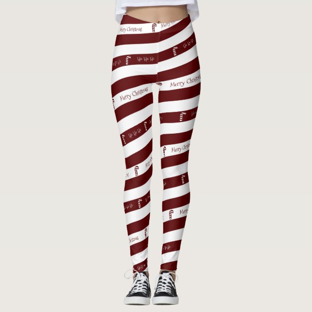 Zuckerstange-WeihnachtsLeggings Leggings (Vorderseite)