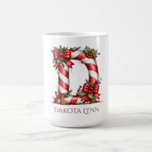 Zuckerstangen-Alphabet Buchstabe D 15 oz Weihnacht