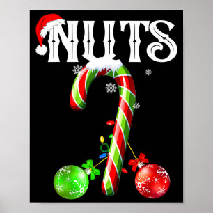 Zuckerstangen-Brust-Nüsse-Paare-Lustige Kastanien- Poster