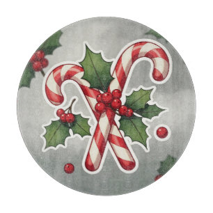 🎄 Zuckerstangen-Duo-Festtagsküchendekor-Geschenk Schneidebrett