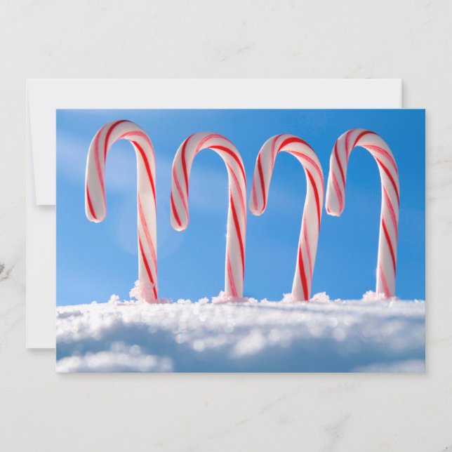 Zuckerstangen Feiertagskarte (Vorderseite)