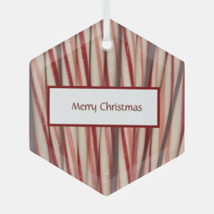 Zuckerstangen-Foto-Glas-Ornament Ornament Aus Glas