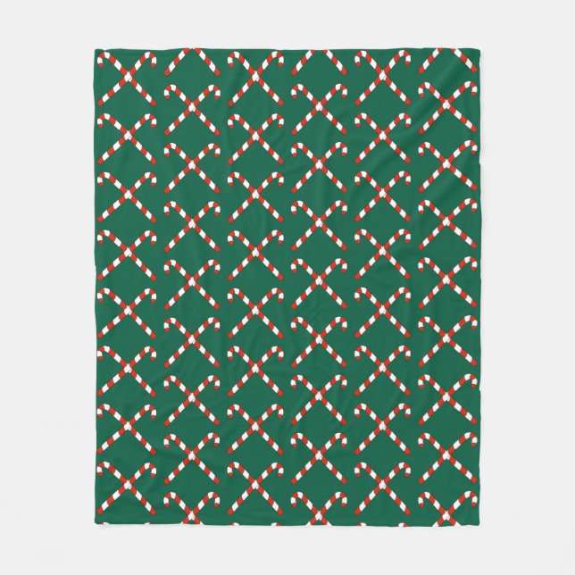 Zuckerstangen gekreuzt fleecedecke (Vorderseite)