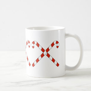 Zuckerstangen gekreuzt kaffeetasse